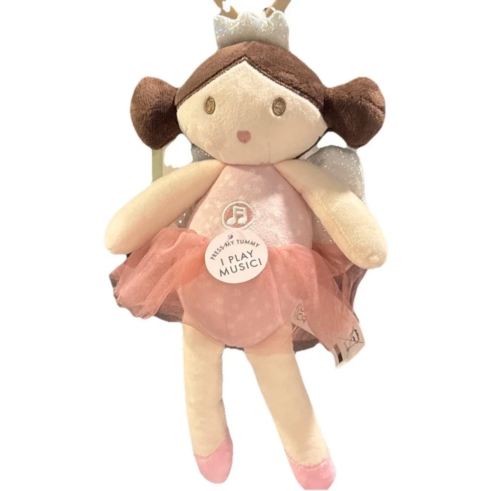 New Dreamgro Baby Pink Ballerina Musical Lullaby Doll Lovey Comfort Plush Toy